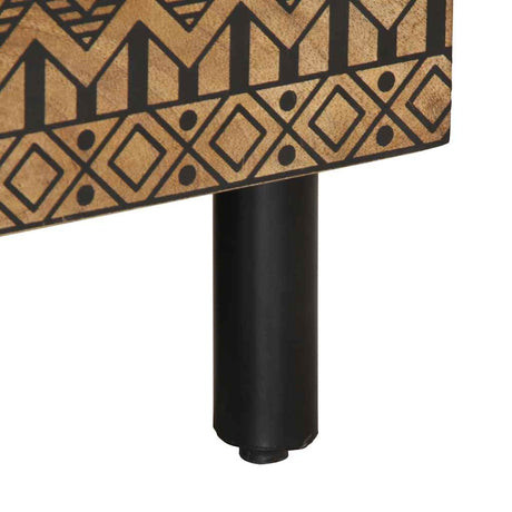 Coffee Table Black 80X50X40 Cm Solid Rough Wood Mango