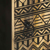 Bathroom Hanging Cabinet Black 38X33.5X48 Cm Solid Wood Mango