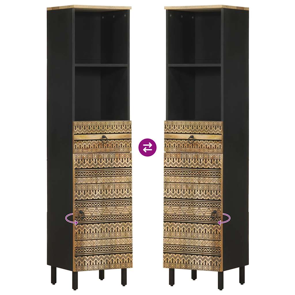 Bathroom Cabinet 38X33.5X160 Cm Solid Wood Mango