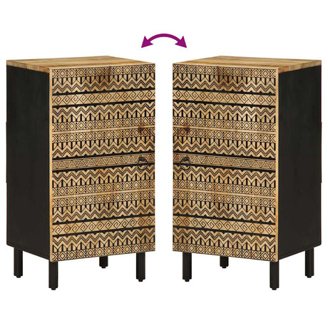 Sideboard 40X33.5X75 Cm Solid Rough Wood Mango