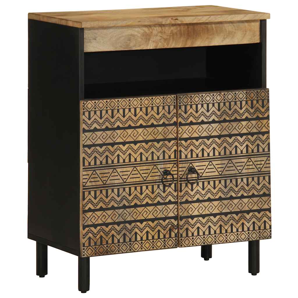 Sideboard 60X33.5X75 Cm Solid Rough Wood Mango