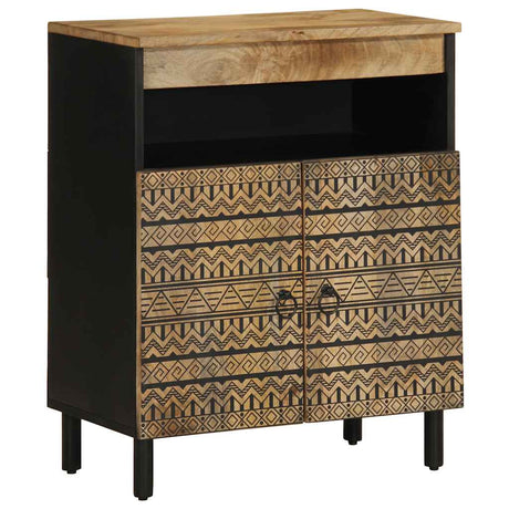Sideboard 60X33.5X75 Cm Solid Rough Wood Mango
