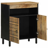 Sideboard 60X33.5X75 Cm Solid Rough Wood Mango
