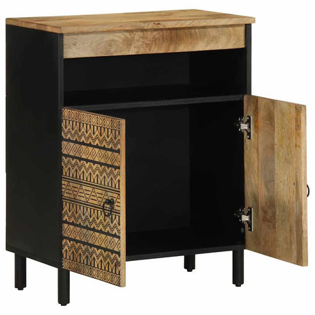 Sideboard 60X33.5X75 Cm Solid Rough Wood Mango