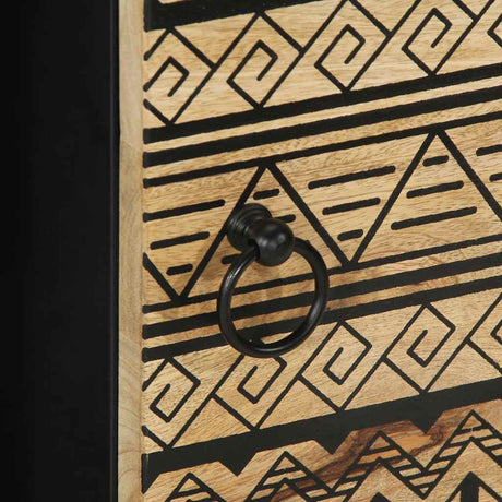 Sideboard 80X33.5X75 Cm Solid Rough Wood Mango