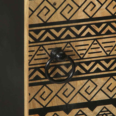 Highboard 40X33.5X110 Cm Solid Rough Wood Mango