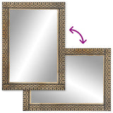 Bathroom Mirror 50X70 Cm Solid Wood Mango And Glass