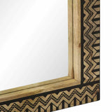 Bathroom Mirror 50X70 Cm Solid Wood Mango And Glass