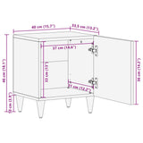 Bedside Cabinets 2 Pcs 40X33.5X46 Cm Solid Wood Mango