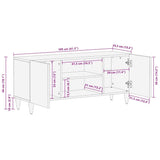 Tv Cabinet 105X33.5X46 Cm Solid Wood Mango