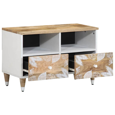 Tv Cabinet 70X33.5X46 Cm Solid Wood Mango