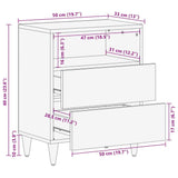 Bedside Cabinet 50X33X60 Cm Solid Wood Mango