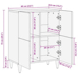 Sideboard 60X33.5X75 Cm Solid Wood Mango
