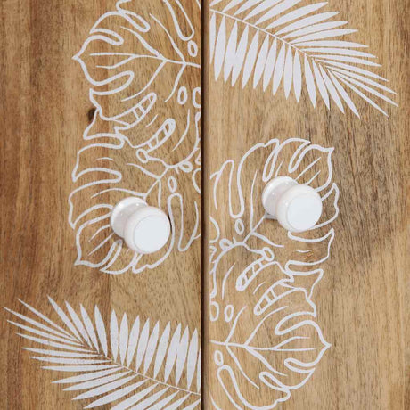 Highboard 60X33.5X100 Cm Solid Wood Mango