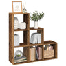 Room Divider Bookcase 3-Tier 137.5X29X Engineered Wood