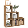 Room Divider Bookcase 3-Tier 137.5X29X Engineered Wood