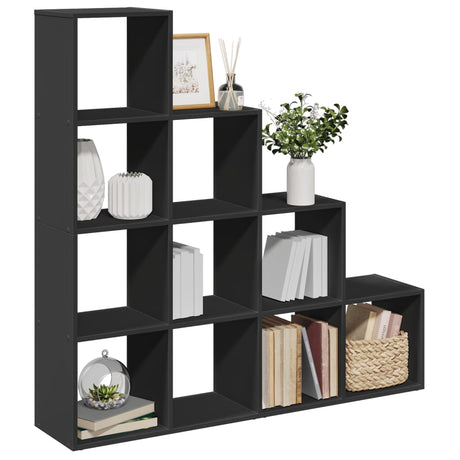 Room Divider Bookcase 3-Tier 137.5X29X Engineered Wood