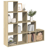 Room Divider Bookcase 3-Tier 137.5X29X Engineered Wood