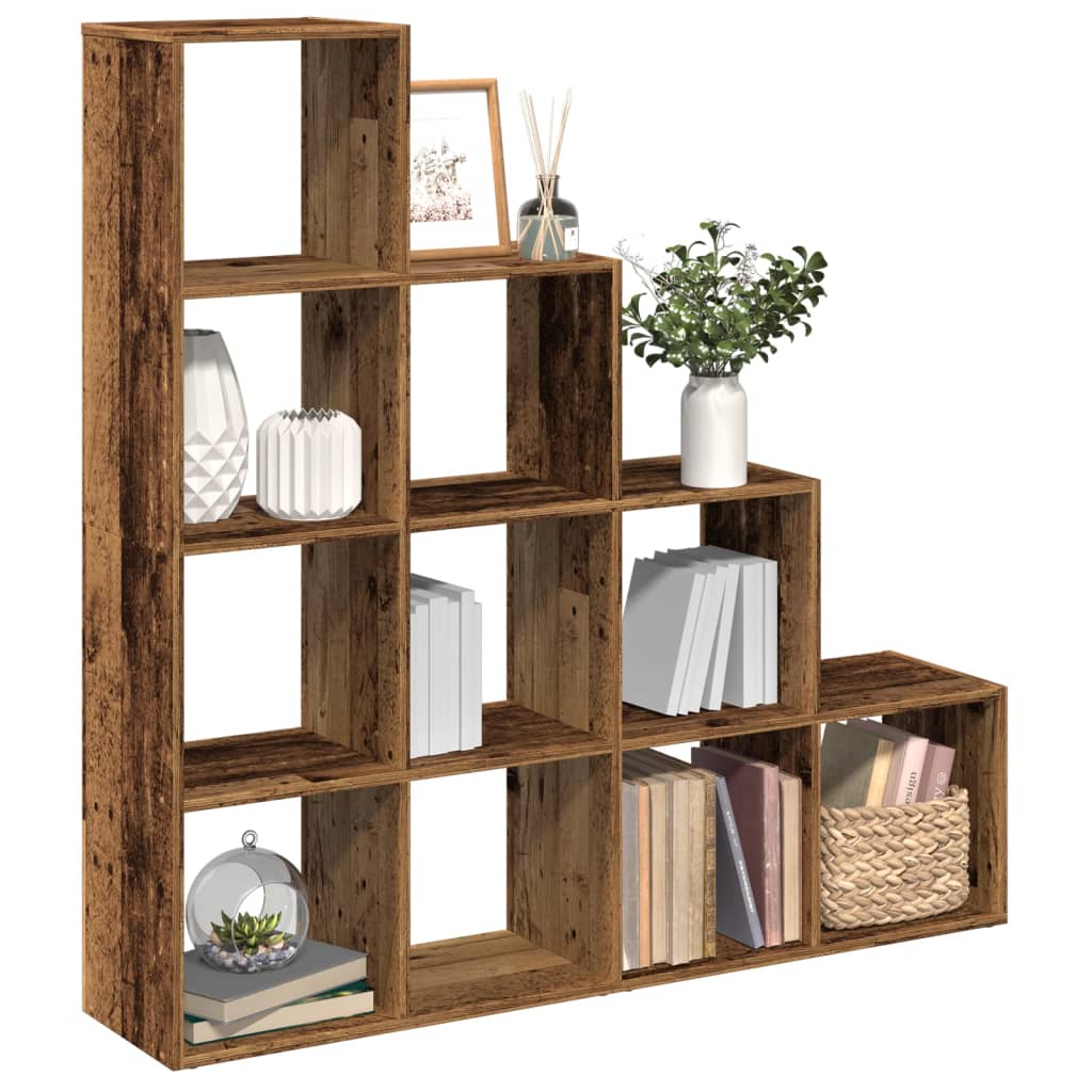 Room Divider Bookcase 3-Tier 137.5X29X Engineered Wood