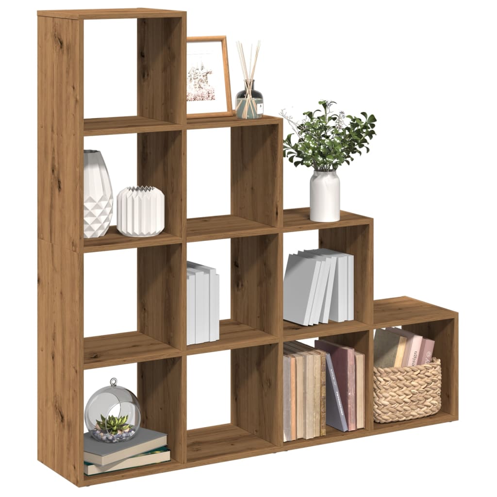Room Divider Bookcase 3-Tier 137.5X29X Engineered Wood