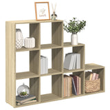 Room Divider Bookcase 3-Tier 137.5X29X Engineered Wood