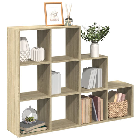 Room Divider Bookcase 3-Tier 137.5X29X Engineered Wood