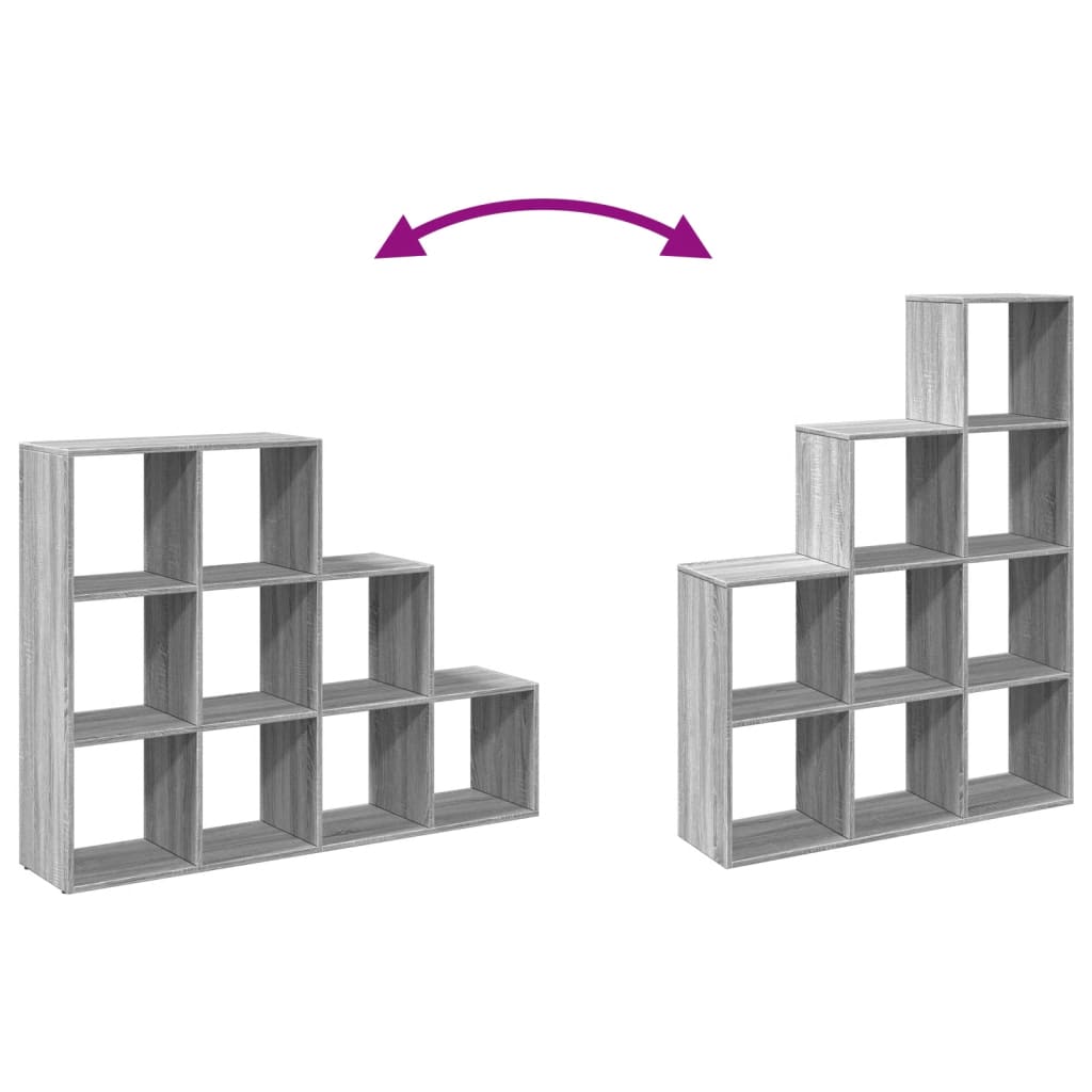 Room Divider Bookcase 3-Tier 137.5X29X Engineered Wood