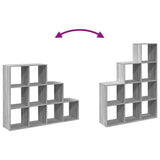 Room Divider Bookcase 3-Tier 137.5X29X Engineered Wood