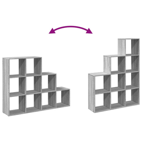 Room Divider Bookcase 3-Tier 137.5X29X Engineered Wood