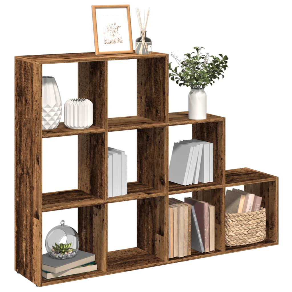 Room Divider Bookcase 3-Tier 137.5X29X Engineered Wood