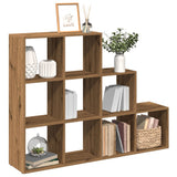 Room Divider Bookcase 3-Tier 137.5X29X Engineered Wood