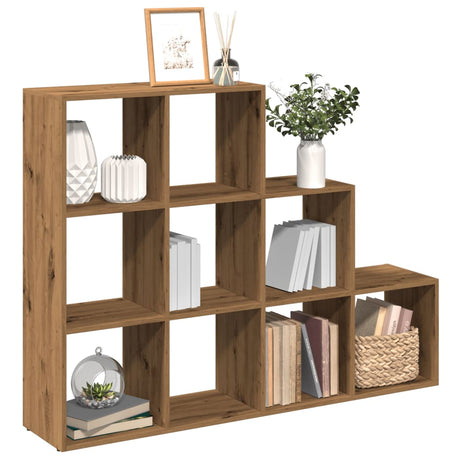 Room Divider Bookcase 3-Tier 137.5X29X Engineered Wood