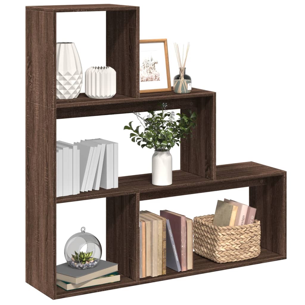 Room Divider Bookcase 4-Tier 143.5X29X Engineered Wood