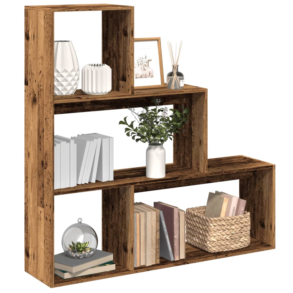 Room Divider Bookcase 4-Tier 143.5X29X Engineered Wood