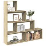 Room Divider Bookcase 4-Tier 143.5X29X Engineered Wood