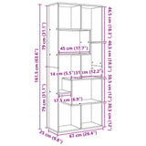 Room Divider Bookcase 67X25X161.5 Cm Engineered Wood