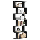 Room Divider Bookcase 6-Tier 70X24X Engineered Wood