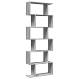 Room Divider Bookcase 6-Tier 70X24X Engineered Wood