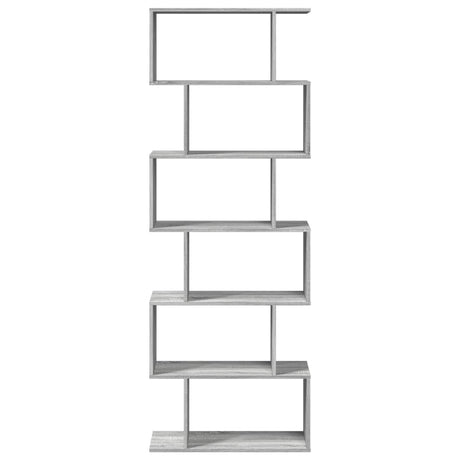 Room Divider Bookcase 6-Tier 70X24X Engineered Wood