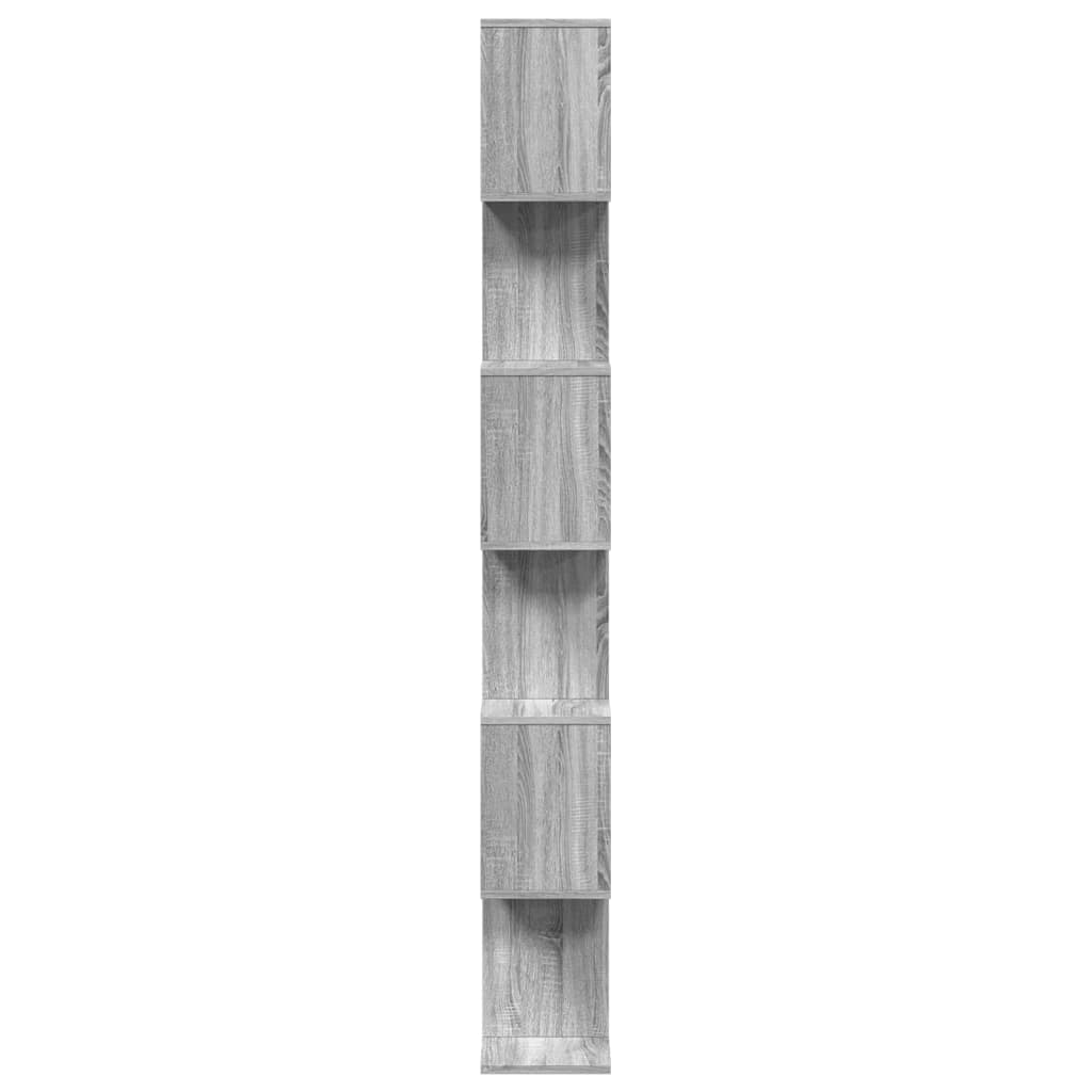 Room Divider Bookcase 6-Tier 70X24X Engineered Wood