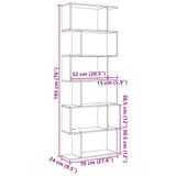 Room Divider Bookcase 6-Tier 70X24X Engineered Wood
