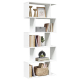 Room Divider Bookcase 6-Tier 70X24X Engineered Wood