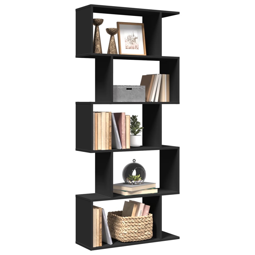 Room Divider Bookcase 6-Tier 70X24X Engineered Wood