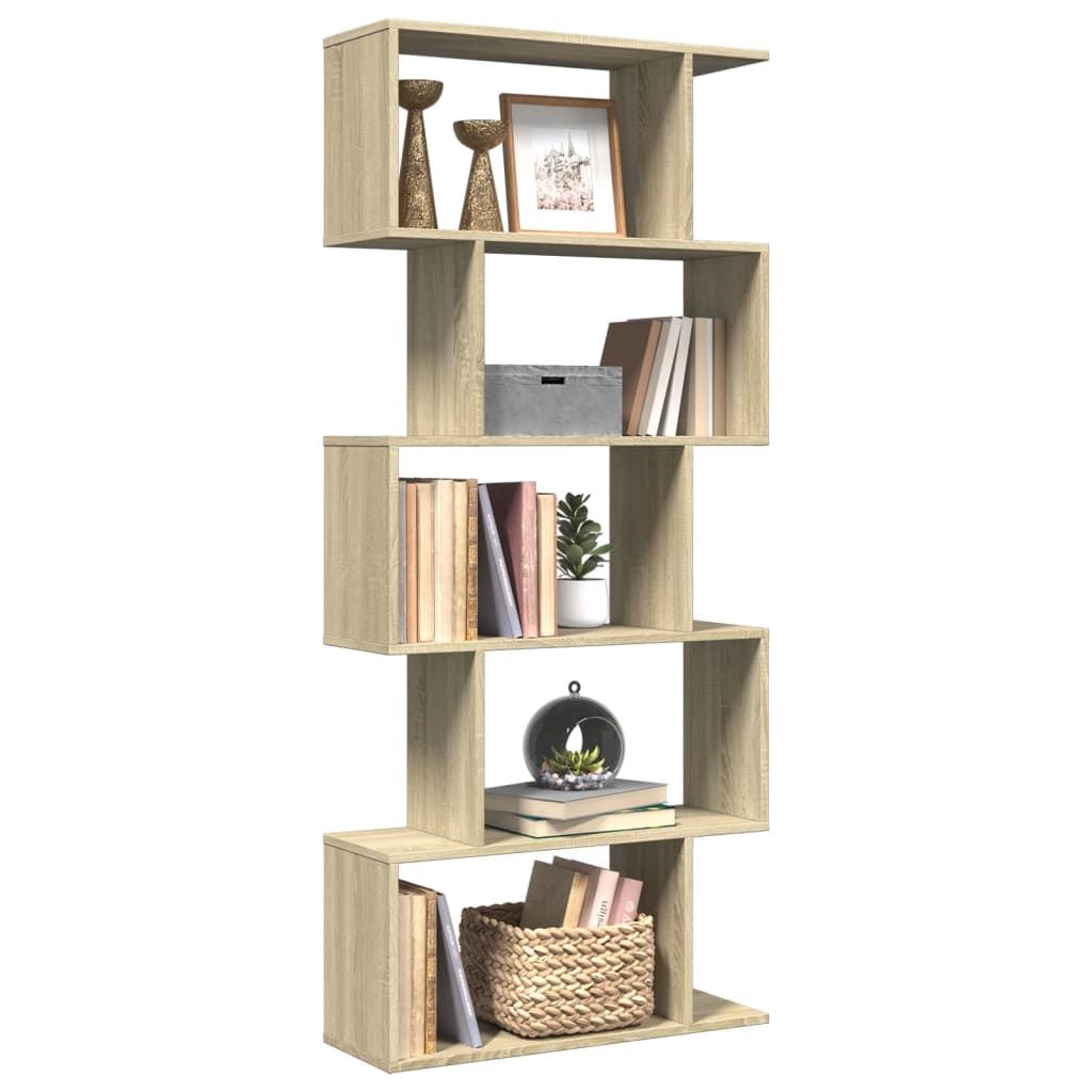 Room Divider Bookcase 6-Tier 70X24X Engineered Wood