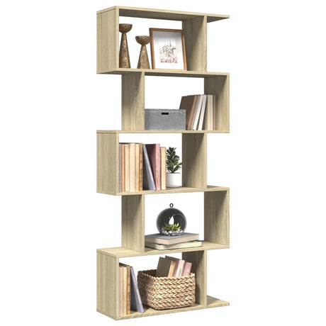 Room Divider Bookcase 6-Tier 70X24X Engineered Wood