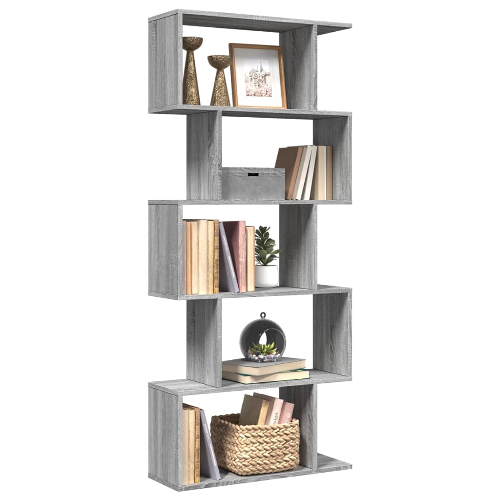 Room Divider Bookcase 6-Tier 70X24X Engineered Wood