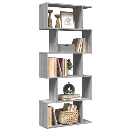 Room Divider Bookcase 6-Tier 70X24X Engineered Wood