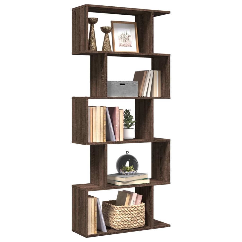 Room Divider Bookcase 6-Tier 70X24X Engineered Wood