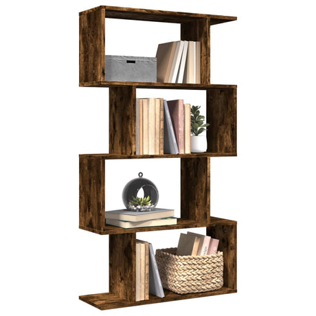 Room Divider Bookcase 6-Tier 70X24X Engineered Wood