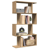 Room Divider Bookcase 6-Tier 70X24X Engineered Wood